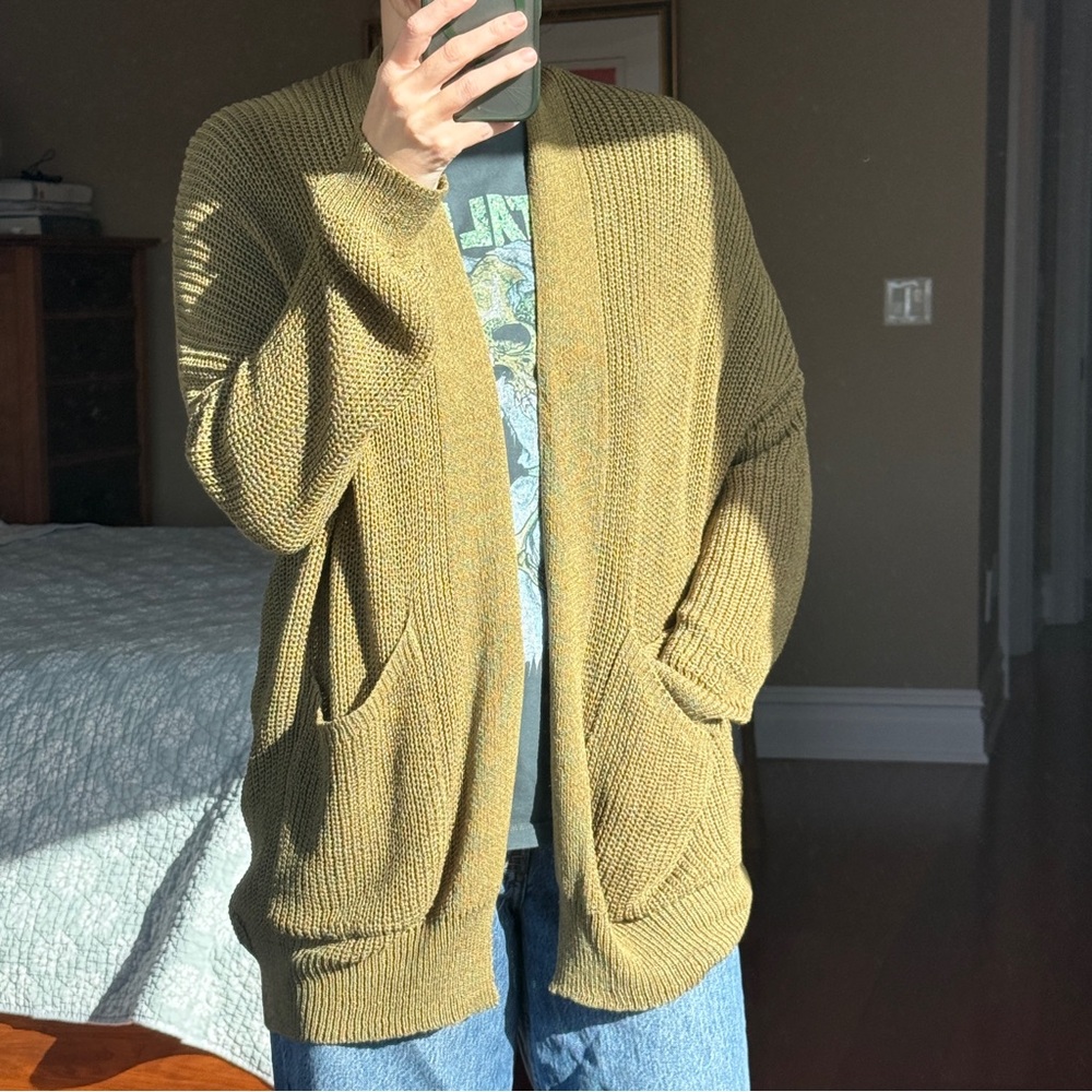 Green Knit Cardigan